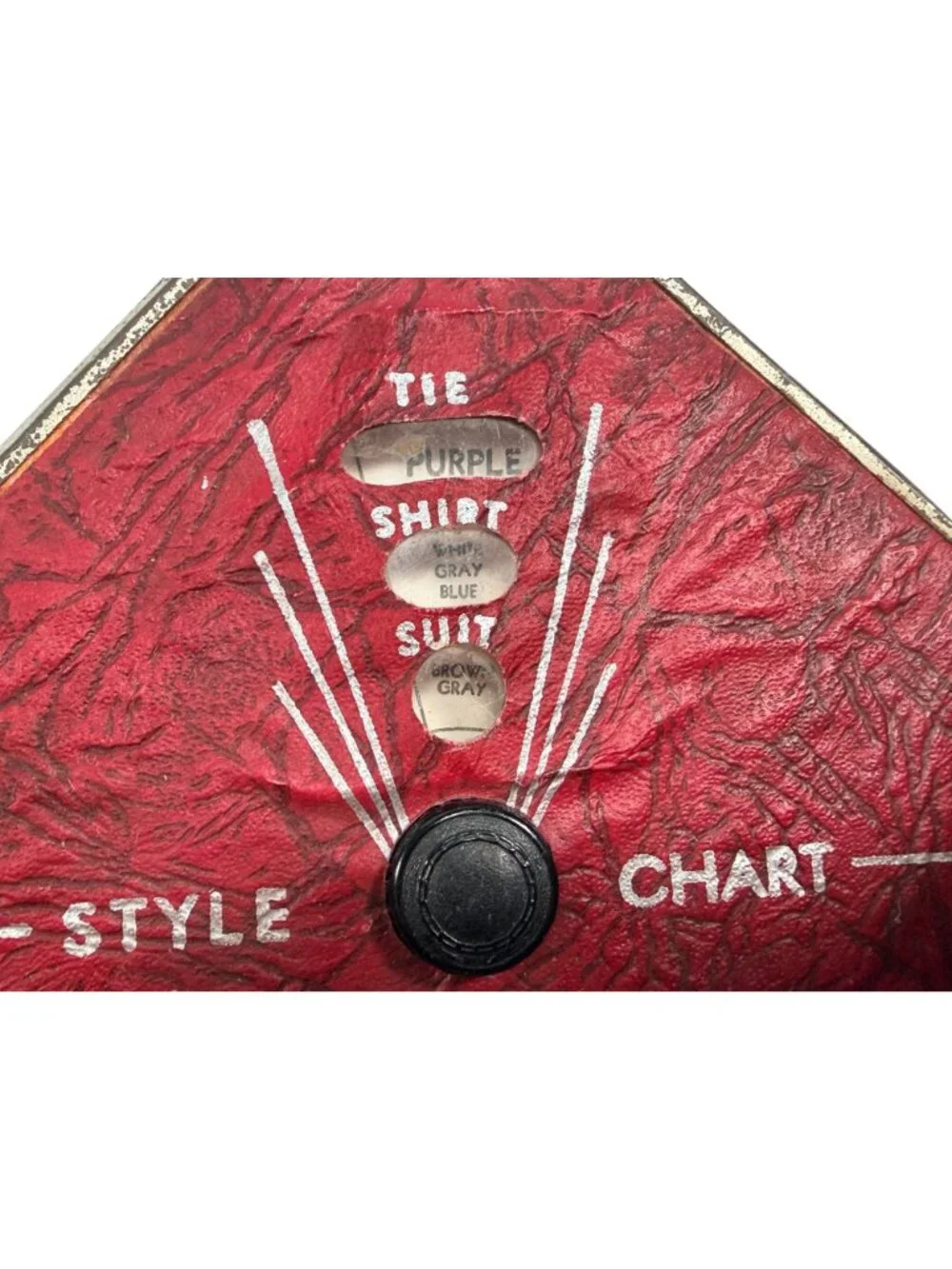 Vintage 1937 Art Deco NU-DELL Tie Rack Holder Style Chart Fashion Decision Maker